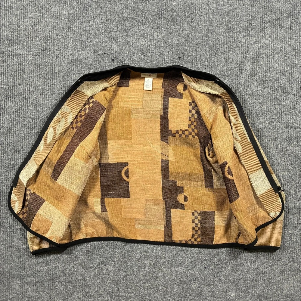 Vintage Preswick & Moore Petite Abstract Tapestry Jacket Womens PL Long Sleeve - Picture 3 of 8